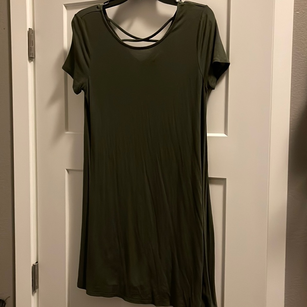 Green t-shirt dress